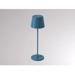 Akku Tischleuchte blau AESTA ACCU T mit Touch-Dimmer, IP65, max. 9Std.