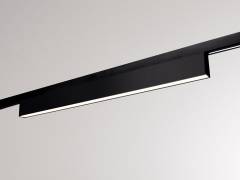 MOLTO LUCE 2-Phasen-Leuchte linear V-LINE VOLARE 9W/11W, Schwarz, smart dim, 4000K