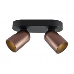 LED Wand-/Deckenaufbauleuchte NUUN SPOT II SD, 2 Spots schwarz-kaffee