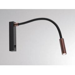 AROK W Wand-/Leseleuchte schwarz-kaffee flexibe, On/Off, umschaltbare Lichtfarbe