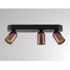 LED flexibler Wand-/Deckenleuchte NUUN SPOT III SD dim, 3 Spots schwarz-kaffee