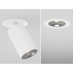 LED Einbau-Aufbaustrahler versenkbar Dark Night S 2In1, wei�-silber, 40�