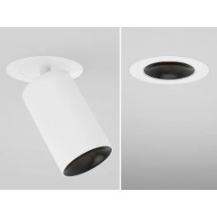 LED Einbau-Aufbaustrahler versenkbar Dark Night S 2In1, wei�-schwarz, 40�
