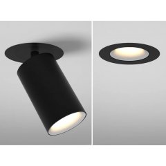 LED Einbau-Aufbaustrahler versenkbar Dark Night S 2In1, schwarz-silber, 60�