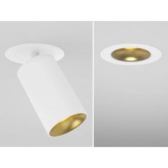 LED Einbau-Aufbaustrahler versenkbar Dark Night S 2In1, wei�-gold, 60�