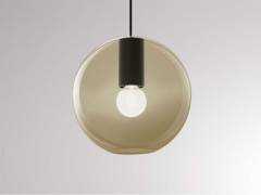 2-Phasen-Pendelleuchte LOON MINI BALL VOLARE Glasschirm amber, wei�