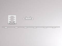 Blindabdeckung 1m f�r VOLARE 2-Phasen-Schiene, Chrom