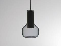 Glas-H�ngeleuchte CORPA VOLARE, GU10 max. 9W, IRIS S VOLARE, Grau, Wei�