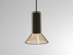 Glas-H�ngeleuchte CORPA VOLARE, GU10 max. 9W, BASS VOLARE, Champagner, Schwarz