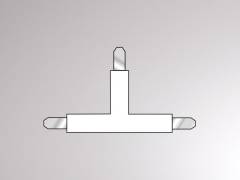 T-Verbinder f�r 2-Phasen-Schiene VOLARE TRACK, Chrom