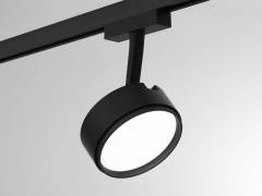 2-Phasen-Strahler Molto Luce 10W LITIN 2 VOLARE, Schwarz, Schwarz, Diffusor opal, 2700K