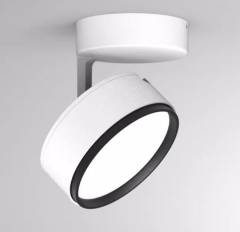 Deckenaufbaustrahler Molto Luce 10W, LITIN 2 SD, Wei�, Diffusor opal, Schwarz, 4000K