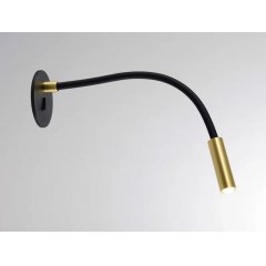 AROK WR Leseleuchte Einbau schwarz-gold flexibel, On-Off, 2700K-3000K