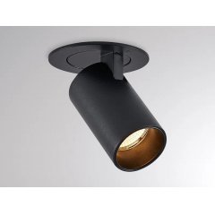 LED Deckeneinbaustrahler ELIX MINI R, Spot 28�, �64mm, schwarz 3000K