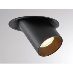 LED Deckeneinbaustrahler ELIX R, r�ckversetzter Spot 33�, schwarz 3000K, �102mm
