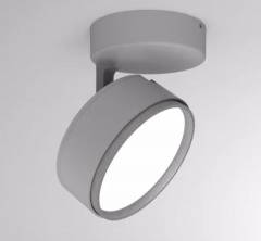 Deckenaufbaustrahler Molto Luce 10W, LITIN 2 SD, Grau, Diffusor opal, Grau, 4000K