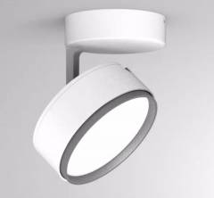 Deckenaufbaustrahler Molto Luce 10W, LITIN 2 SD, Wei�, Diffusor opal, Grau, 3000K