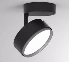 Deckenaufbaustrahler Molto Luce 10W, LITIN 2 SD, Schwarz, Diffusor opal, Grau, 3000K
