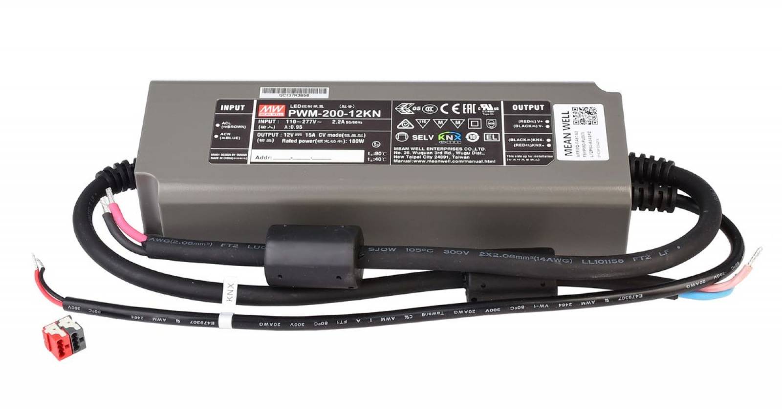 Meanwell LED-Netzger�t KNX dimmbar, 12V DC, max. 200W, 0-16600mA