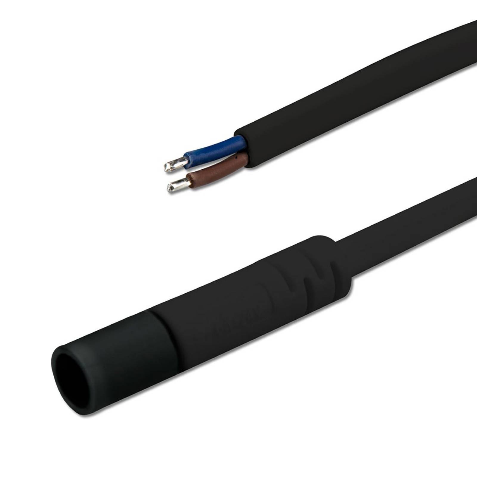 Mini-Plug Anschlussfassung female, 1m, 2x0.75, schwarz, max. 24V/6A
