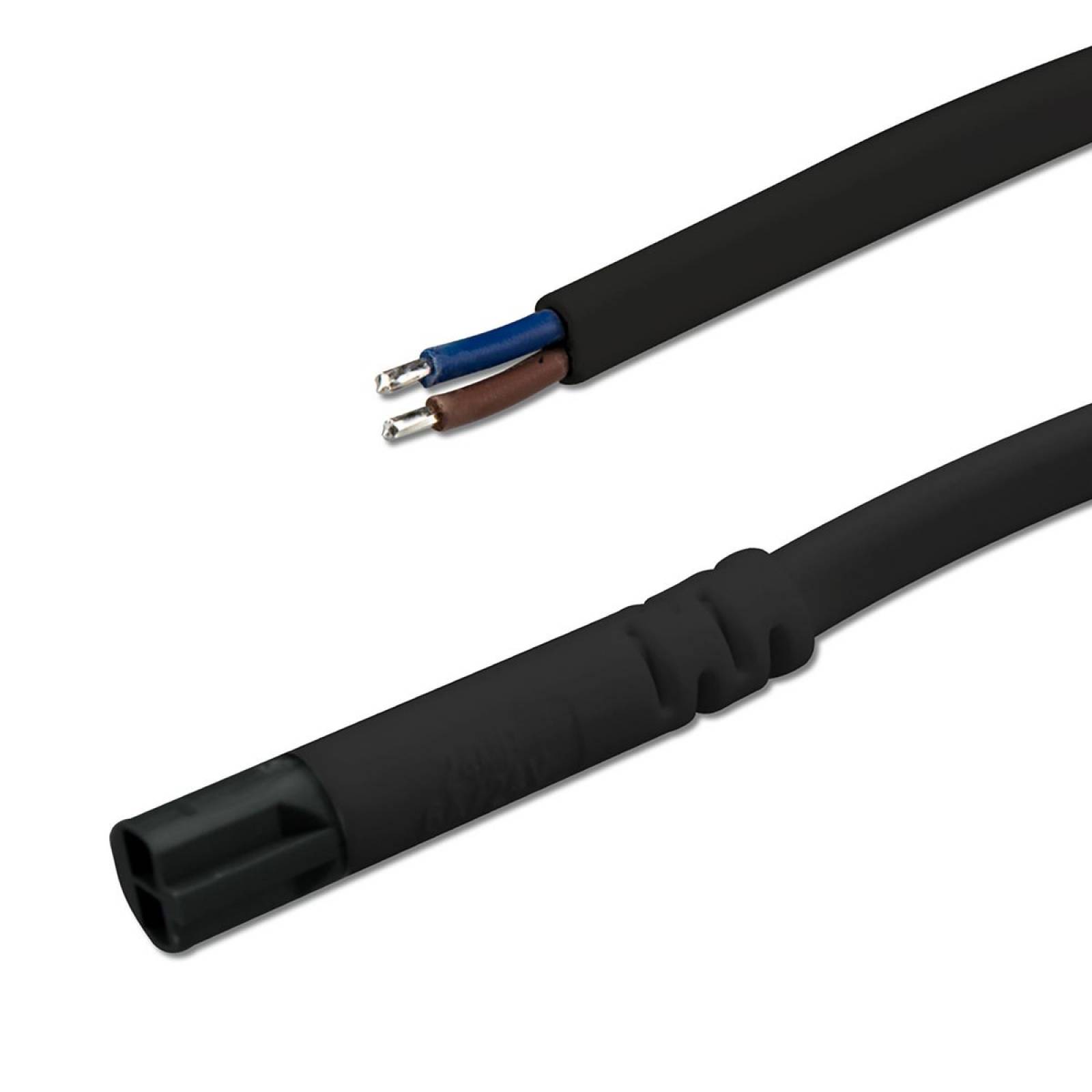 Mini-Plug Anschlusskabel male, 1m, 2x0.75, schwarz, max. 24V/6A