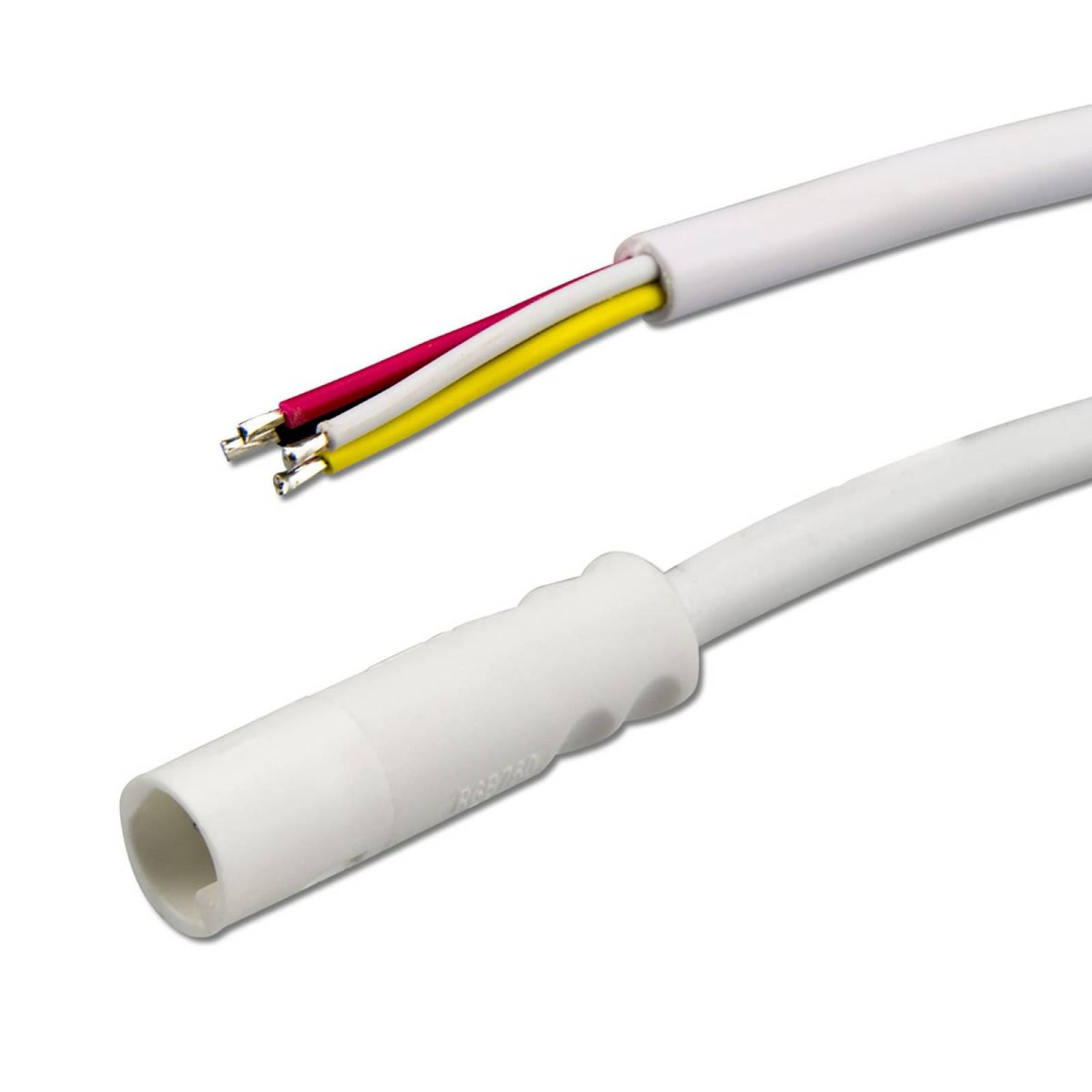 Mini-Plug RGB Anschlussfassung female, 1m, 4-polig, wei�, max. 24V/6A