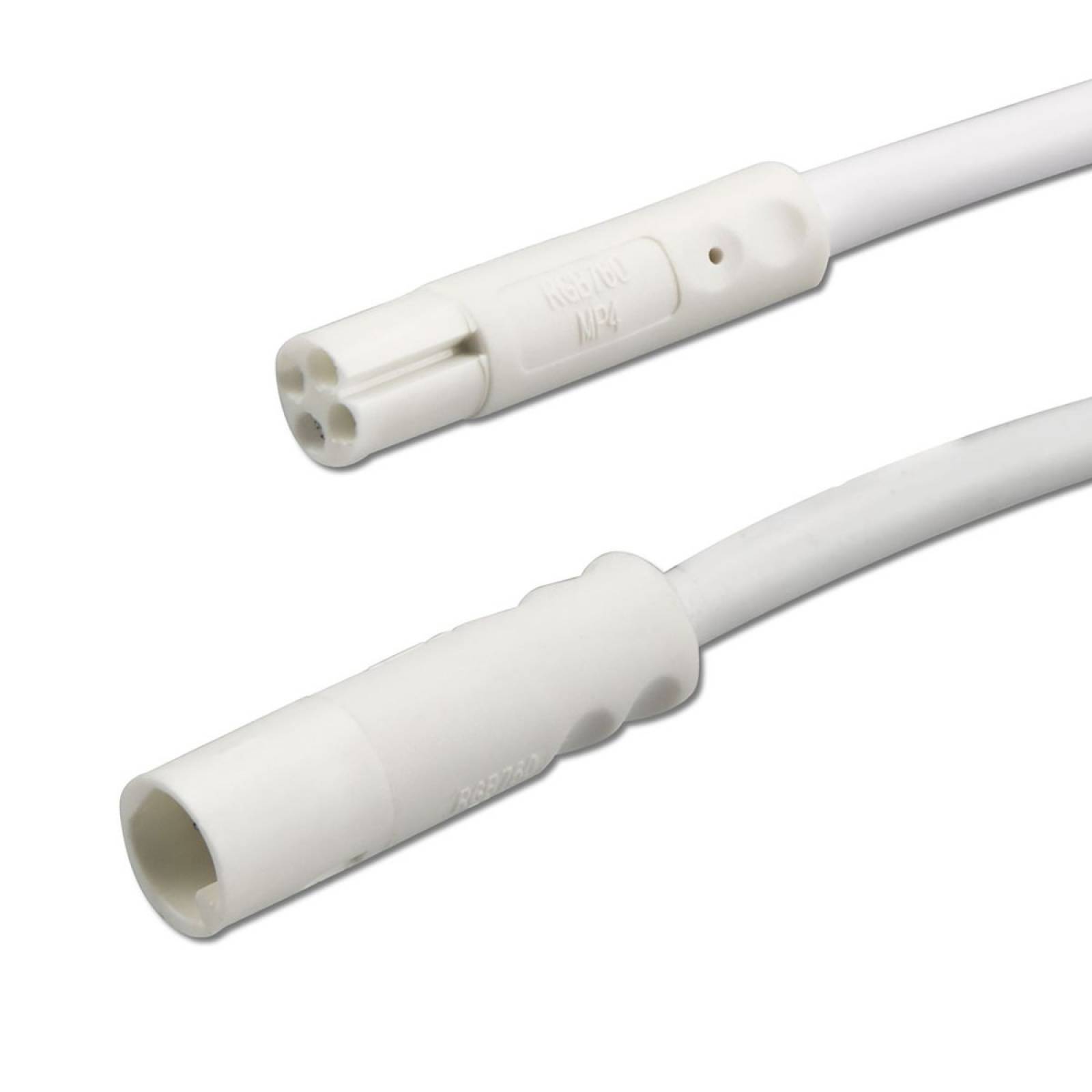 Mini-Plug RGB Verl�ngerung male-female, 1m, 4-polig, wei�, max. 24V/6A