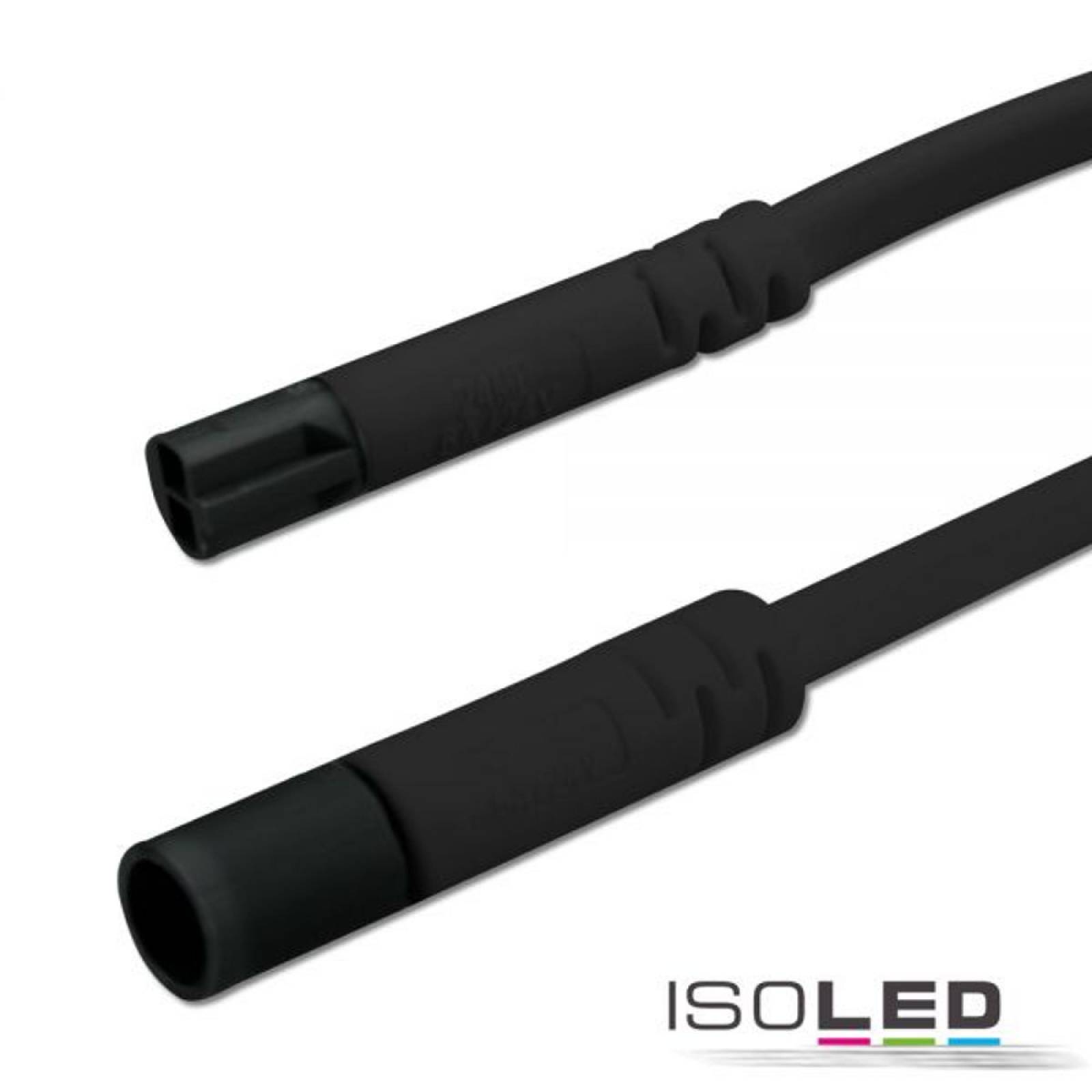 Mini-Plug Verl�ngerung male-female, L�nge=3m, 2x0.75, schwarz, max. 48V