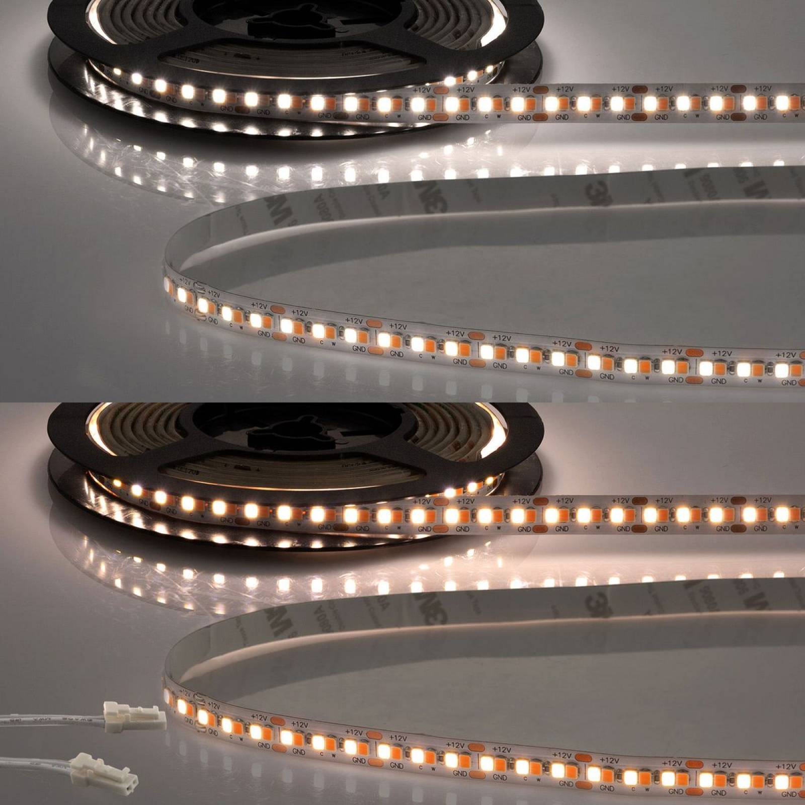 MiniAMP LED Stripe CRI919/940 steckerfertig 2,5m, 12V, 15W/m, wei�dyn. 1900-4200K, Breite 10mm