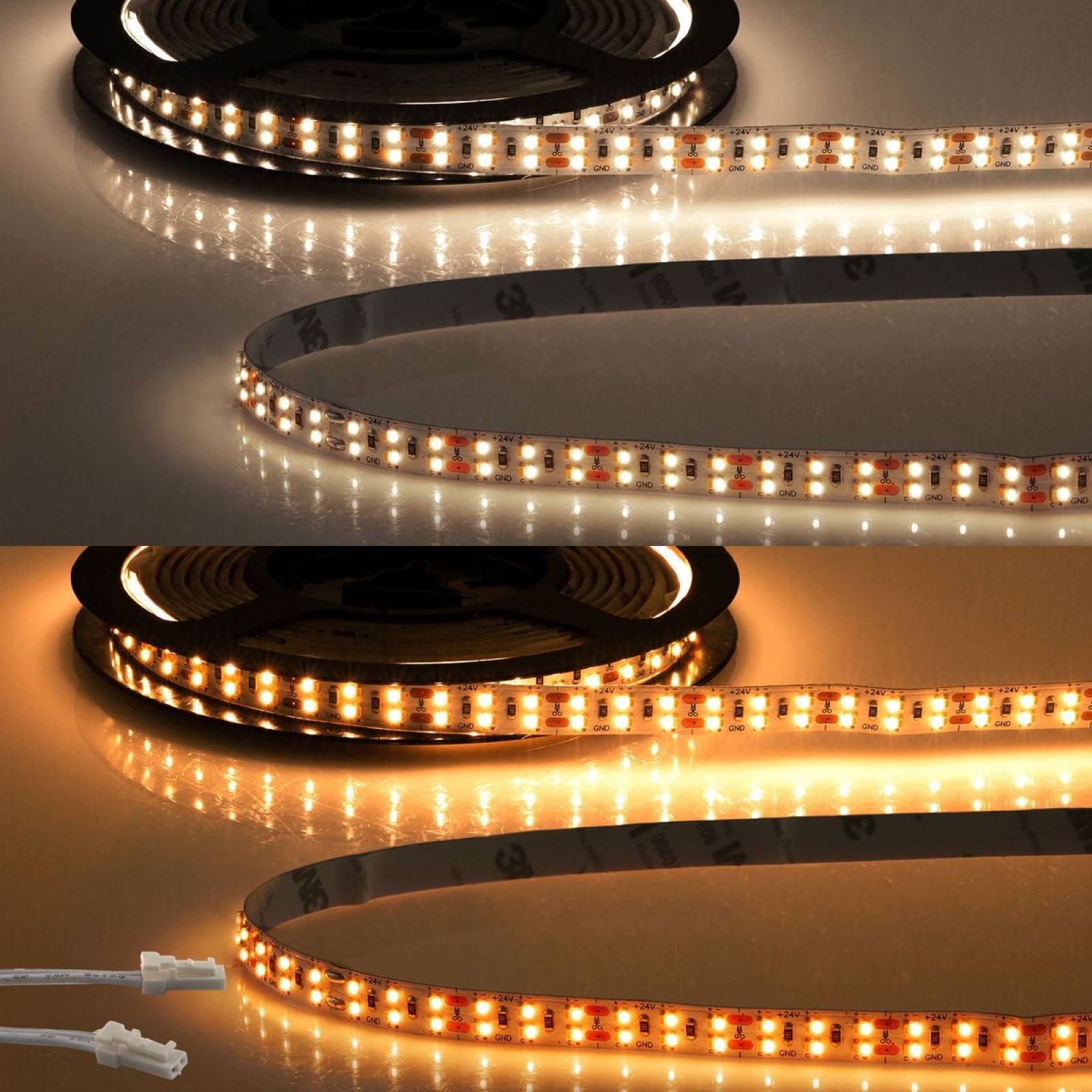 MiniAMP LED Stripe CRI919/940 steckerfertig 2,5m, 24V, 20W/m, wei�dyn. 1900-4200K, Breite 10mm