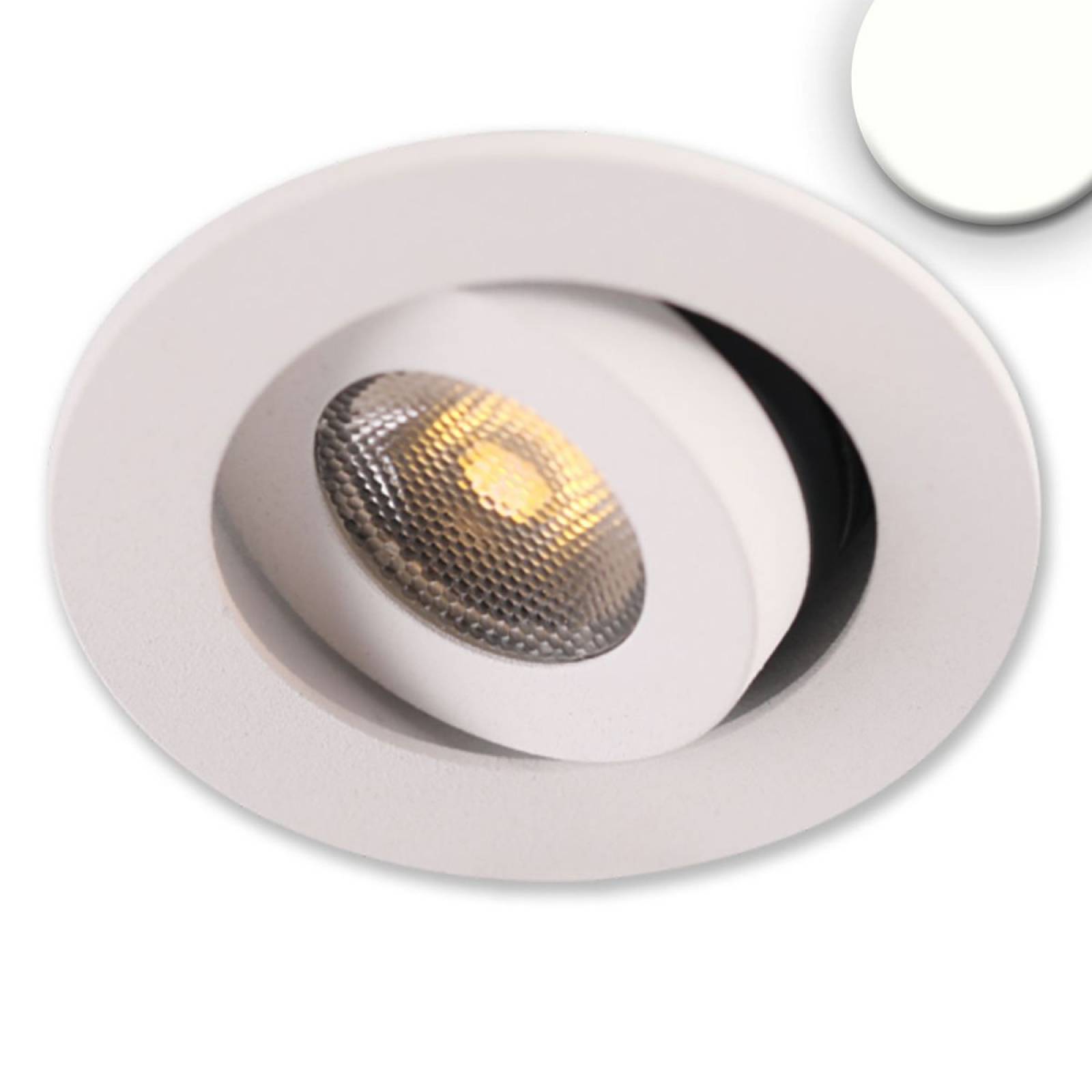 MiniAMP schwenkbare LED Einbauleuchte wei�, 3W, 24V, Neutralwei�, dimmbar