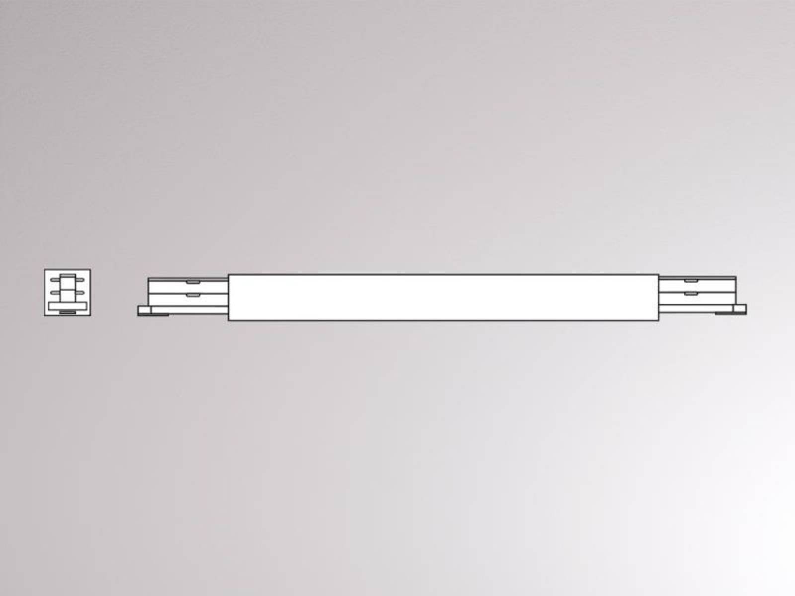 Mitteleinspeisung chrom f�r 2-Phasen-Schiene VOLARE TRACK