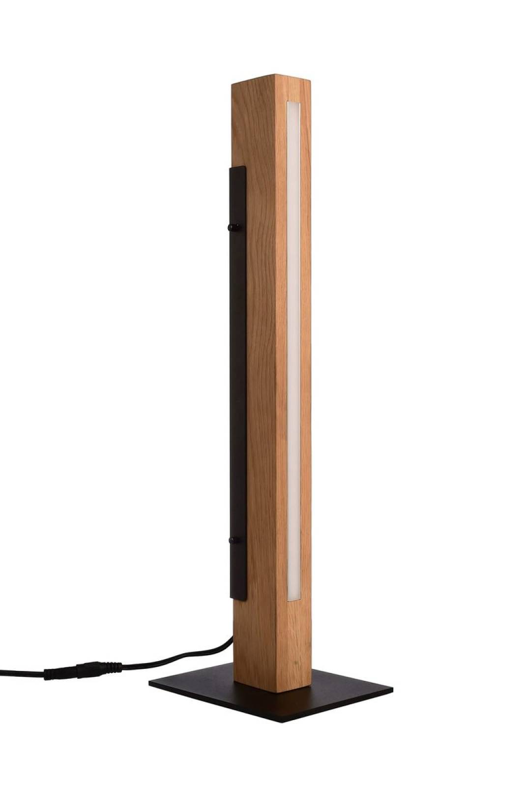 Moderne LED Tischleuchte MADERA 560lm, 3000K, 7,0W, Aluminium / Holz