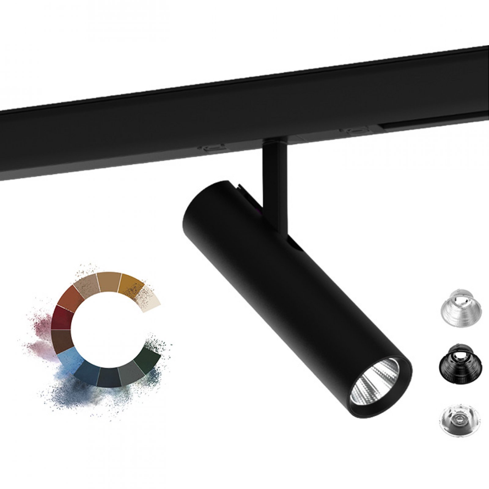 Molto Luce 2-Phasen-Strahler ROGGA M VOLARE 160mm