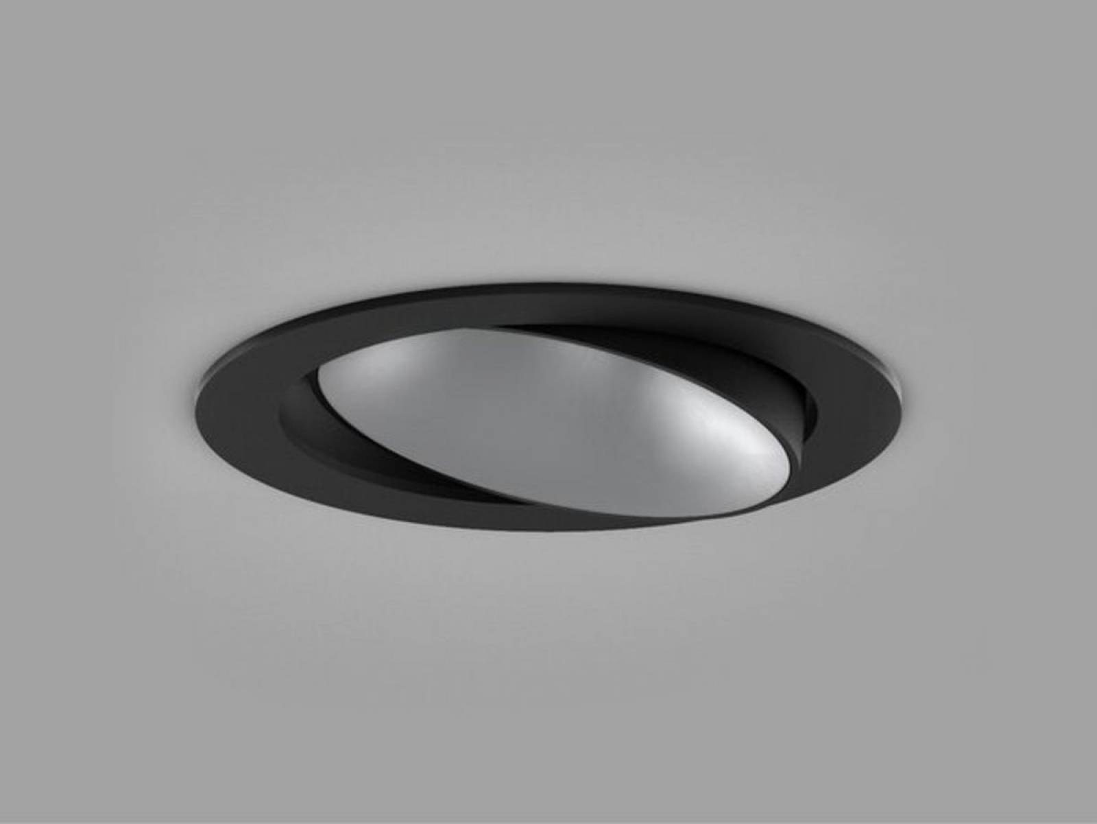 Molto Luce Einbaudownlight �86 DARK NIGHT TURN XS R 9W/13W, Schwarz, SilbeR 2700K
