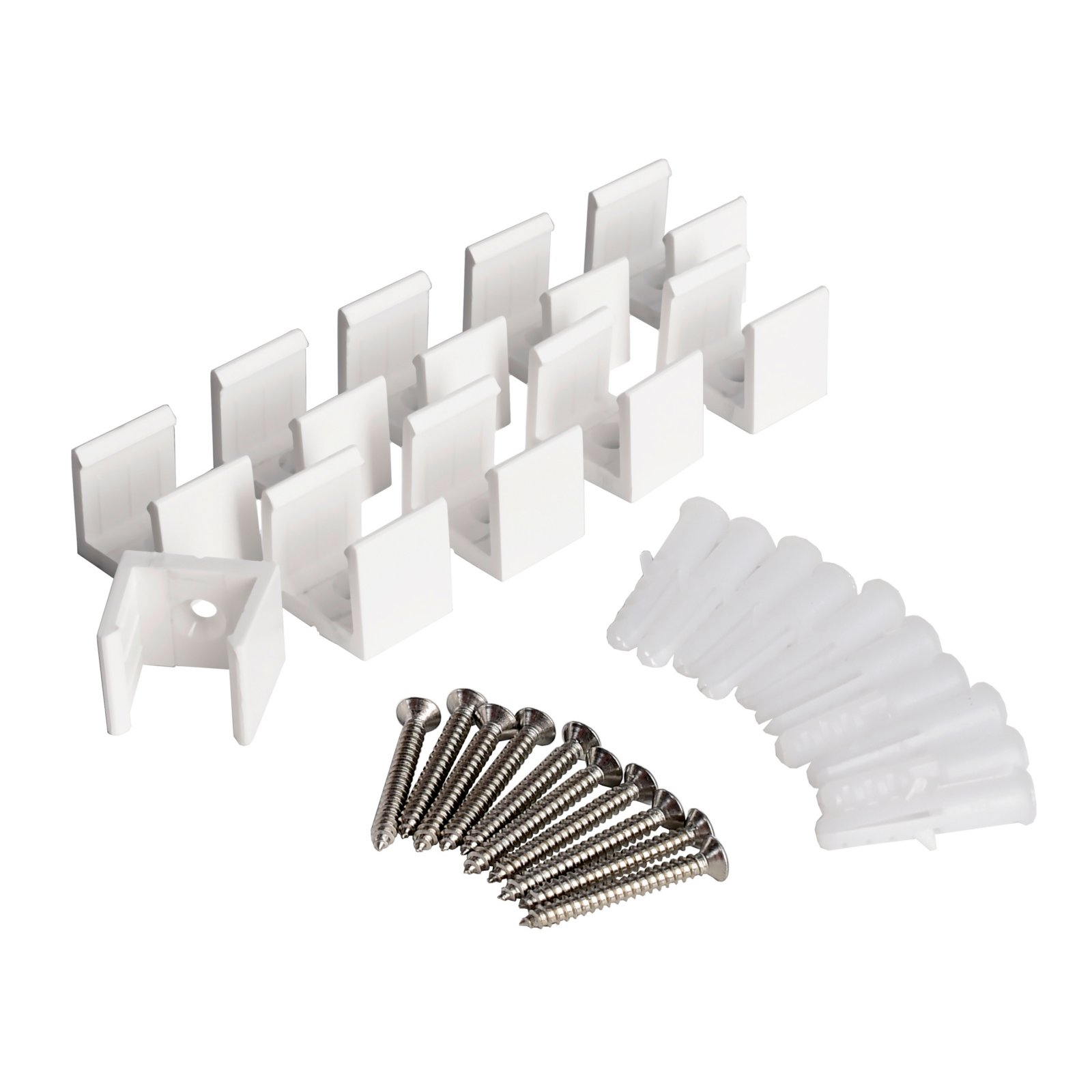 Montageklammern Set 10 St. f�r 230V LED Stripe, Kunststoff, IP65
