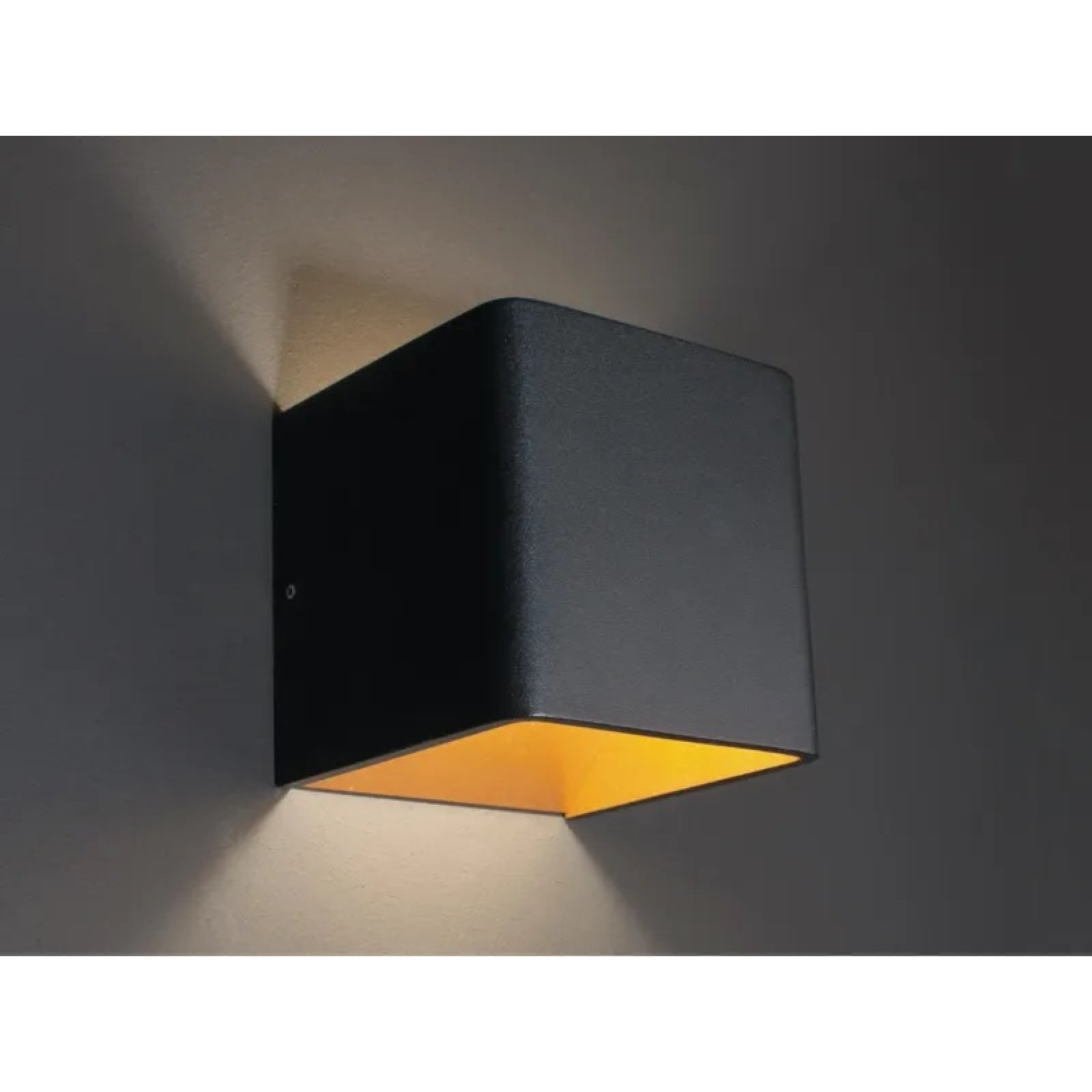 NOVEL W Wandleuchte schwarz-gold, 3000K, Up & Down 8W