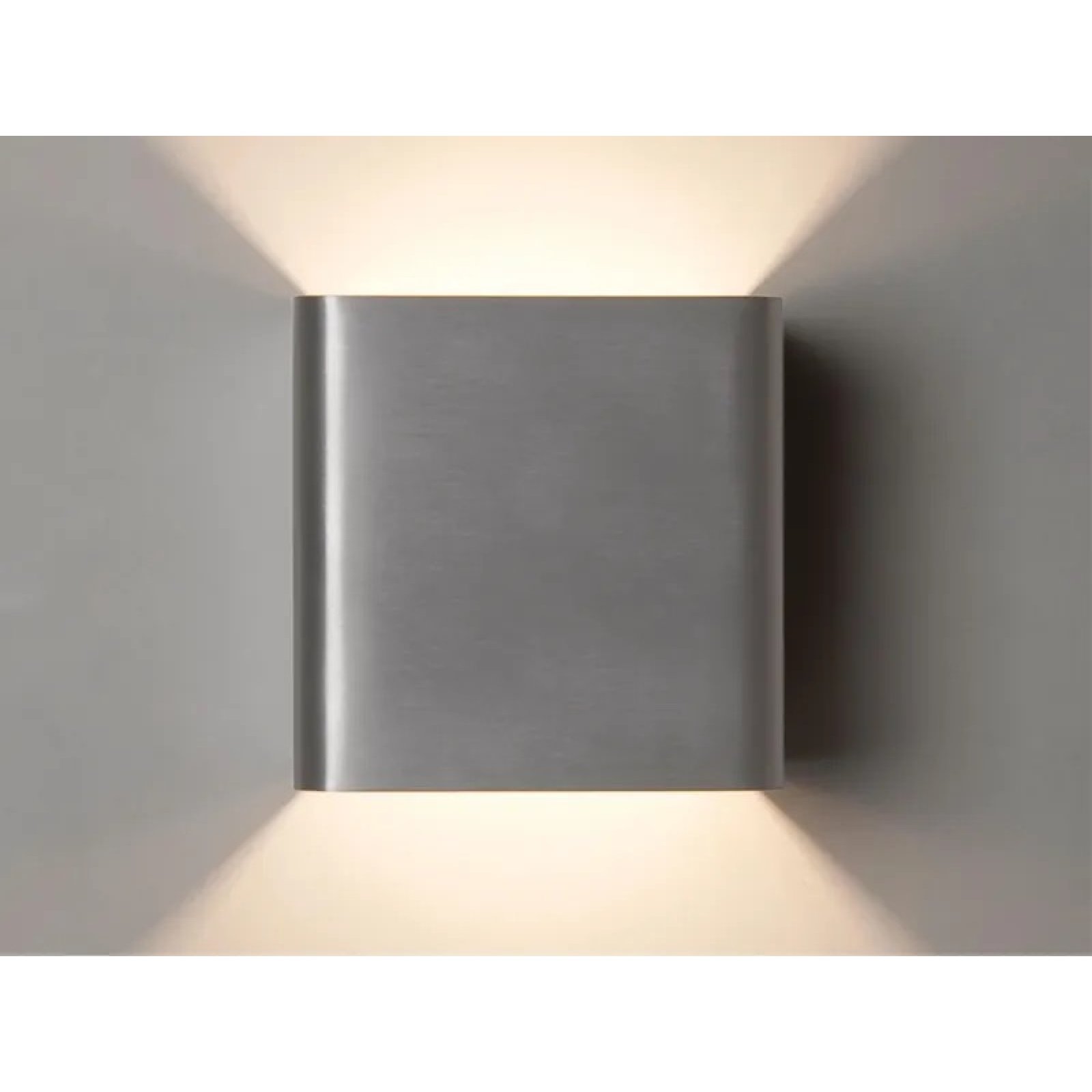 NOVEL W Wandleuchte silber, Alu eloxiert, 2700K, Up & Down 8W