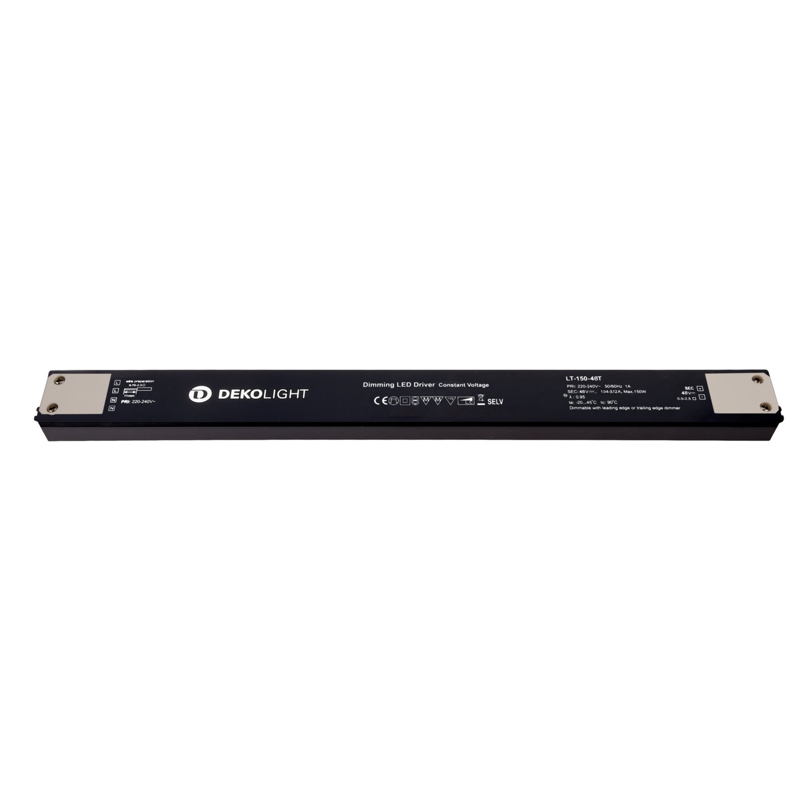 Netzger�t 48V DC Long-Flat DIM CV, 50-150W dimmbar, Phasenan-/abschnitt, 1040-3125 mA