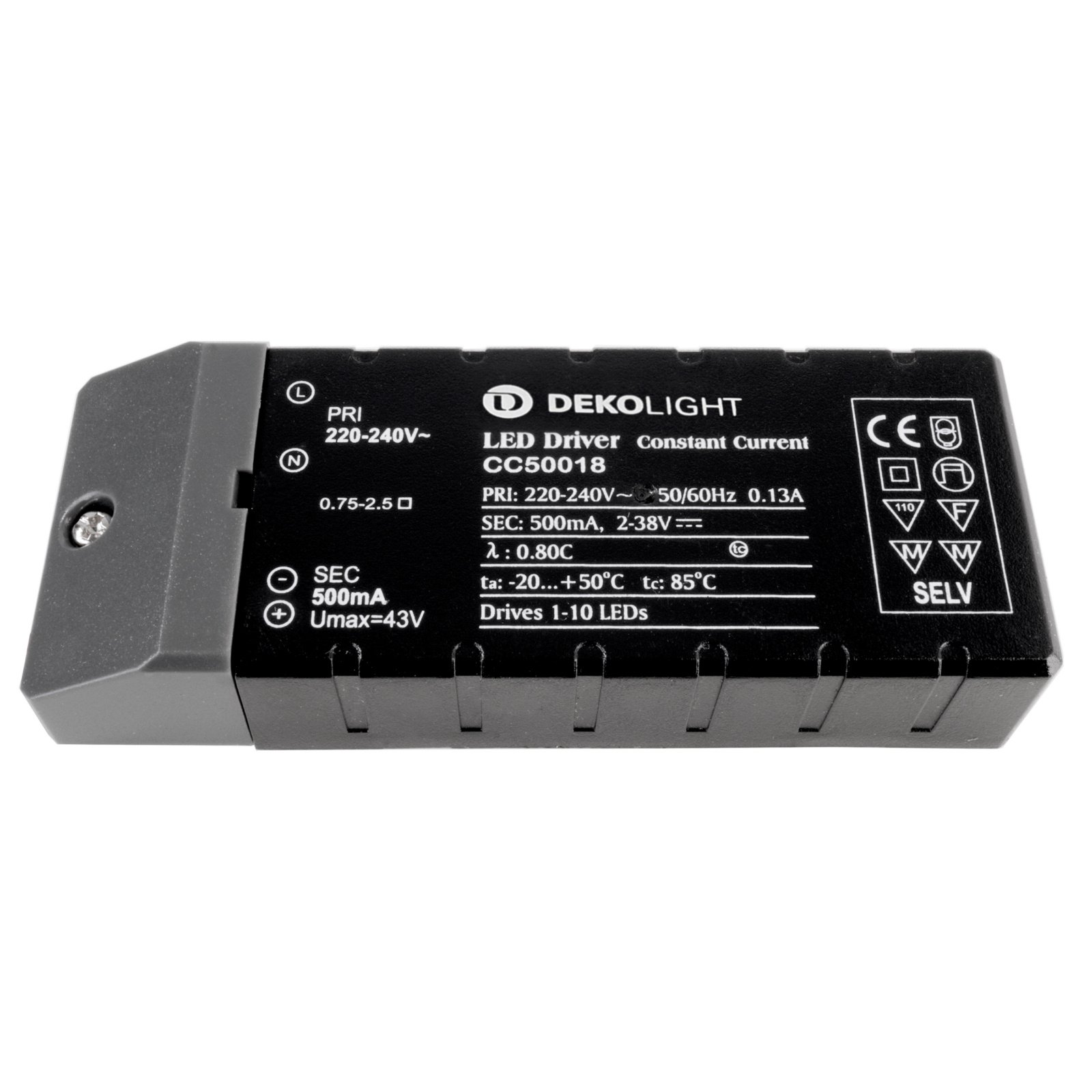 Netzger�t (CC, DC), BASIC, CC, CC50018/18W, Stromkonstant, 1-18W, 220-240V/AC, IP67, 2-38V/DC