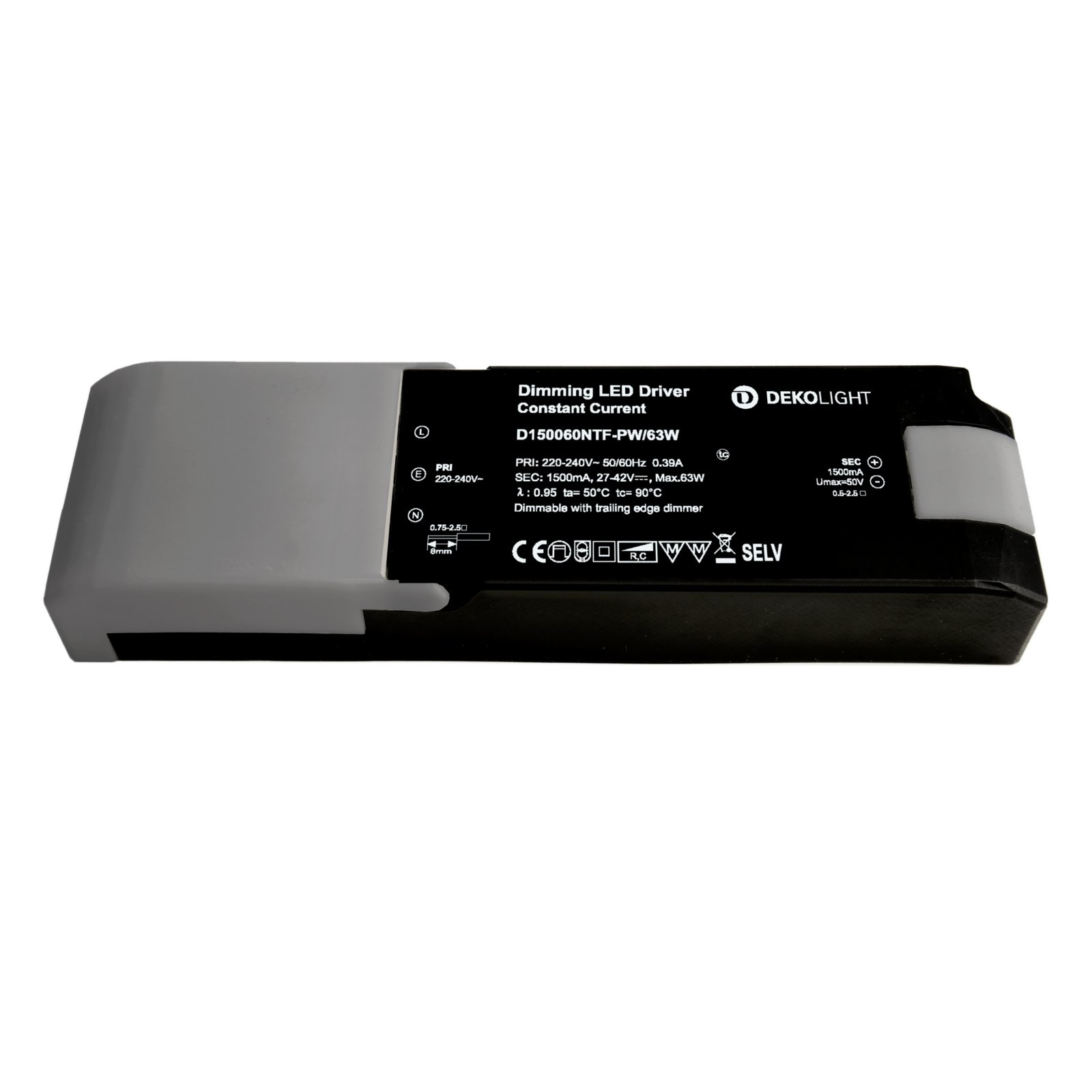 Netzger�t IP67 (CC, DC) dimmbar, QUICK, 1500mA, 27-42V, 60W, Stromkonstant, Phasenabschnitt