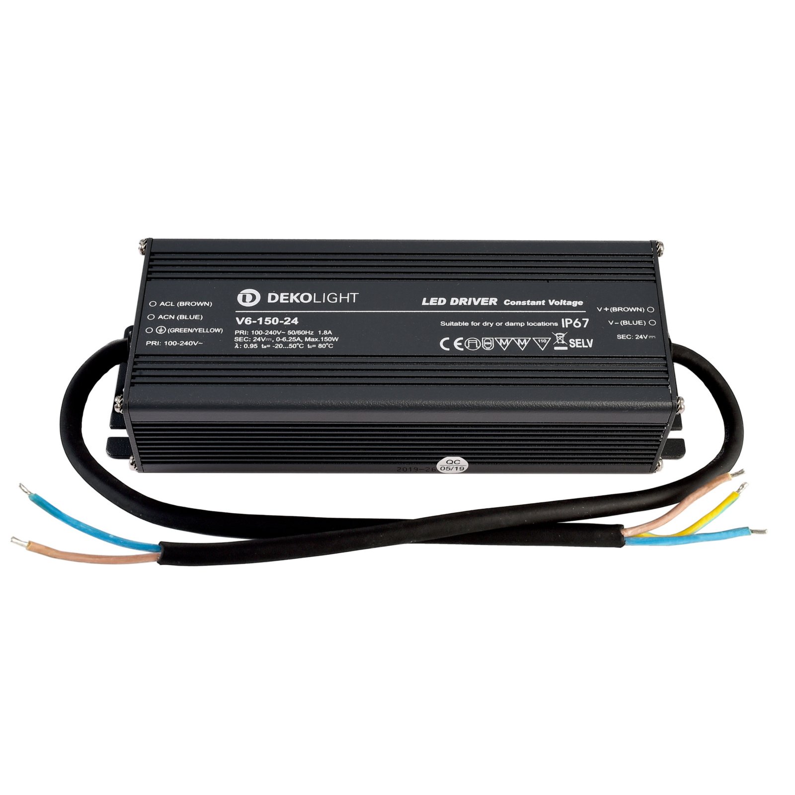 Netzger�t IP67 (CV, DC) V6-150 24V, 150W, 100-240V/AC, 1800 mA