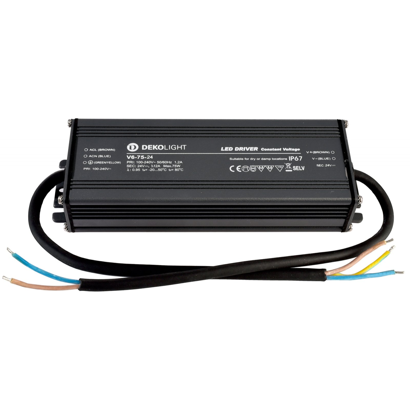 Netzger�t IP67 (CV, DC) V6-75 24V, 75W, 100-240V/AC, 1200 mA