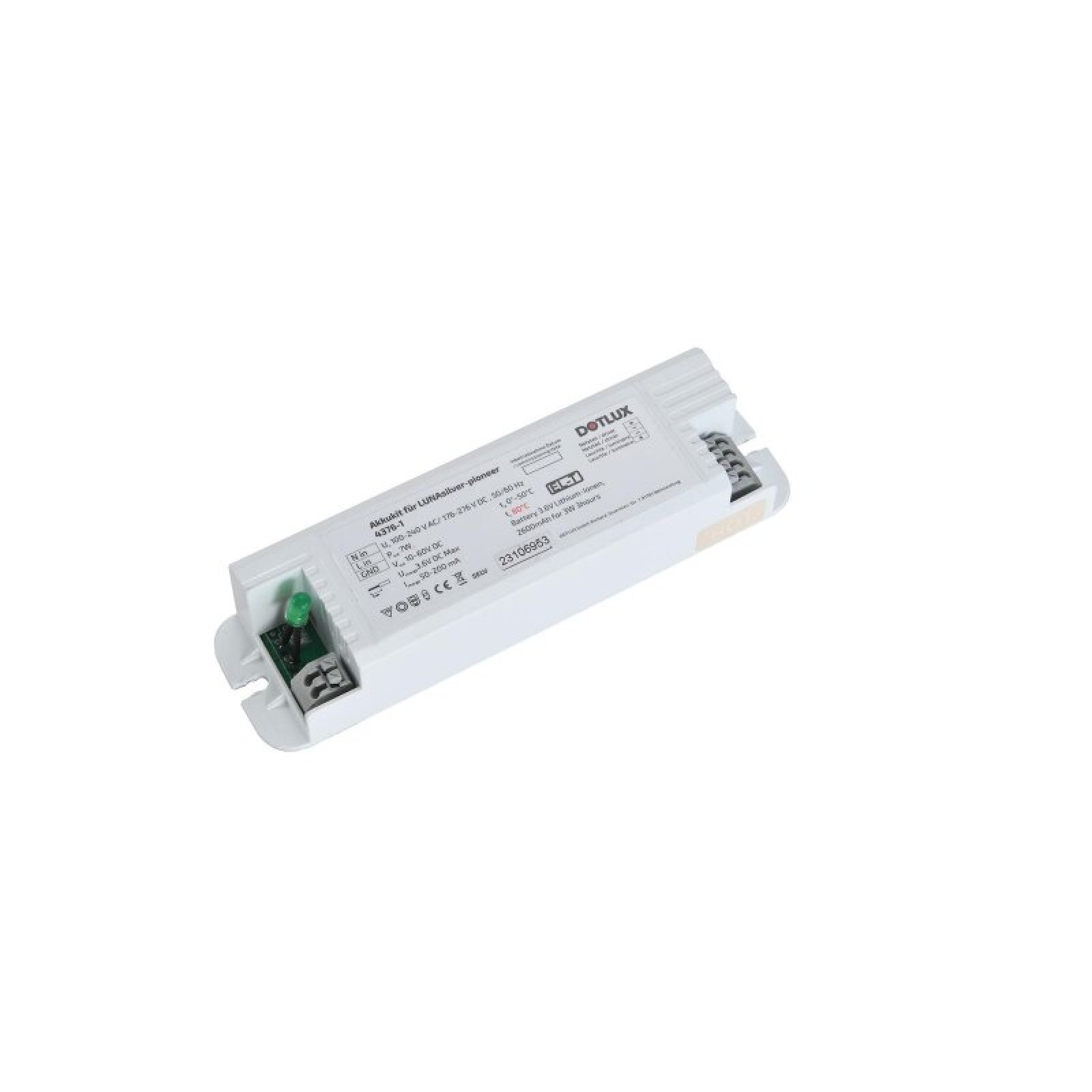 Notstrom-Akkukit f�r LUNApioneer und LUNAsilver-pioneer mit Selbsttestfunktion