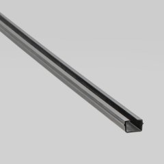 Vorhanglauf f�r DL \(Direktes Licht\) Gipspaneele Aluprofil L�nge 2m, schwarz