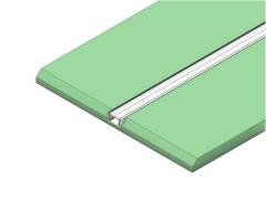 DL \(Direktes Licht\) Gipspaneele GKFI 12,5mm hoch mit integriertem Alu Profil 1-l�ufig