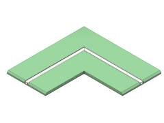 DL \(Direktes Licht\) Gipspaneele GKFI mit integr. Alu Profil 12,5mm, Eck-Element 1-l�ufig