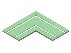 DL \(Direktes Licht\) Gipspaneele mit integr. Alu Profil 12,5mm, Eck-Element 2-l�ufig
