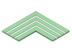 DL \(Direktes Licht\) Gipspaneele mit integr. Alu Profil 12,5mm, Eck-Element 3-l�ufig