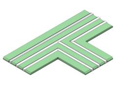DL \(Direktes Licht\) Gipspaneele mit integr. Alu Profil 12,5mm, T-Element 3-l�ufig